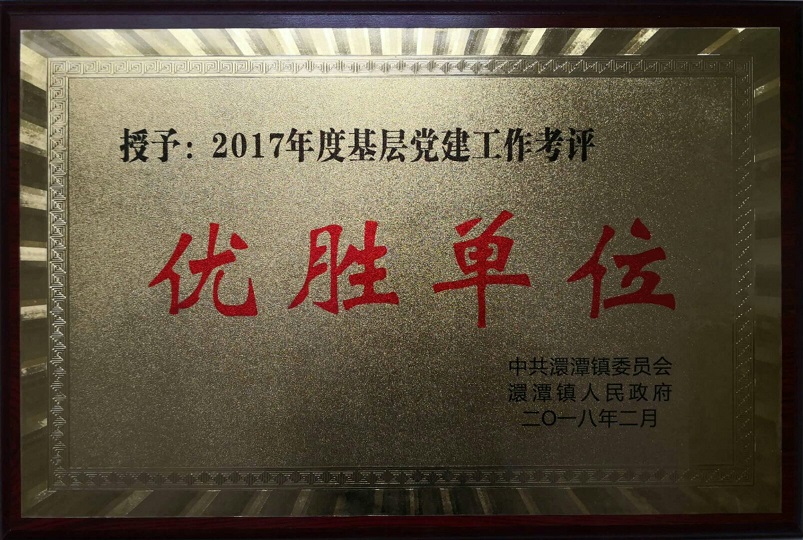 金环“2017年度基层党建工作考评优胜单位”称号